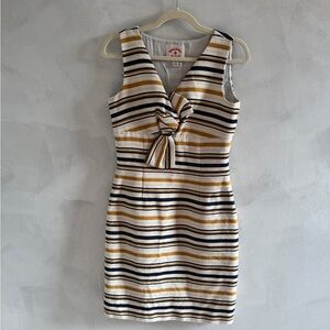 Brooks Brothers - Striped Sleeveless Dress with Bow Detail - Size 4